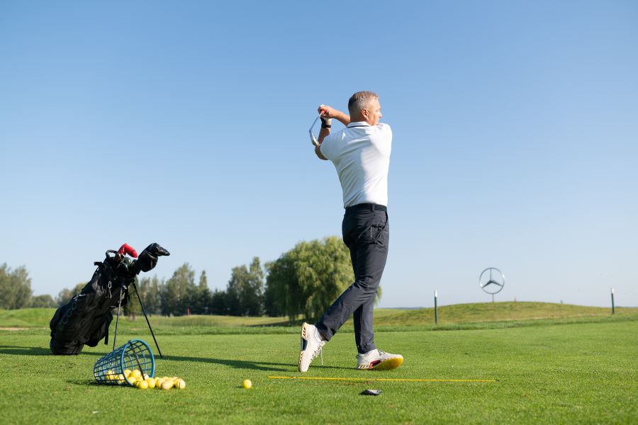 golfer in follow through position